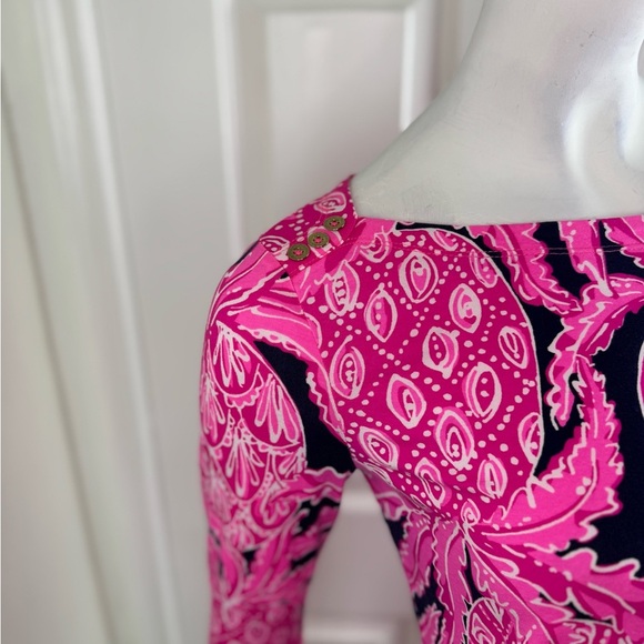 Lilly Pulitzer Sophie Dress Stretch Coco Safari Pineapple Print Size Small. - Picture 6 of 12